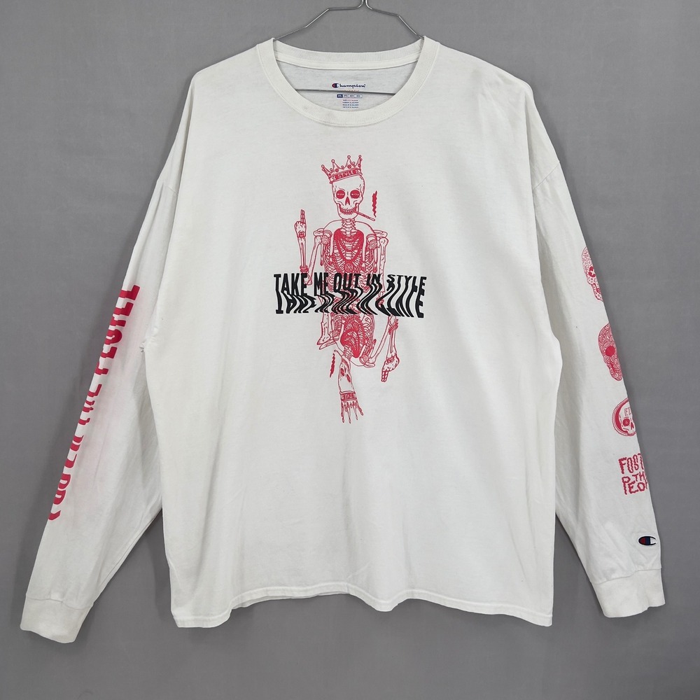 Foster The People 'Take Me Out in Style' Skeleton Graphic Long Sleeve Shirt 2XL